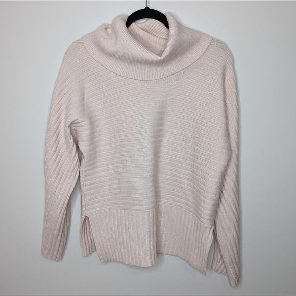 Moth Anthropologie Pale Pink Turtleneck Sweater | Size S - Picture 1 of 4